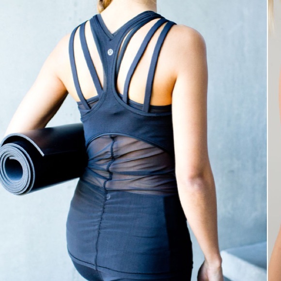 lululemon athletica Tops - Navy Lululemon Cool Racerback *Shine On
